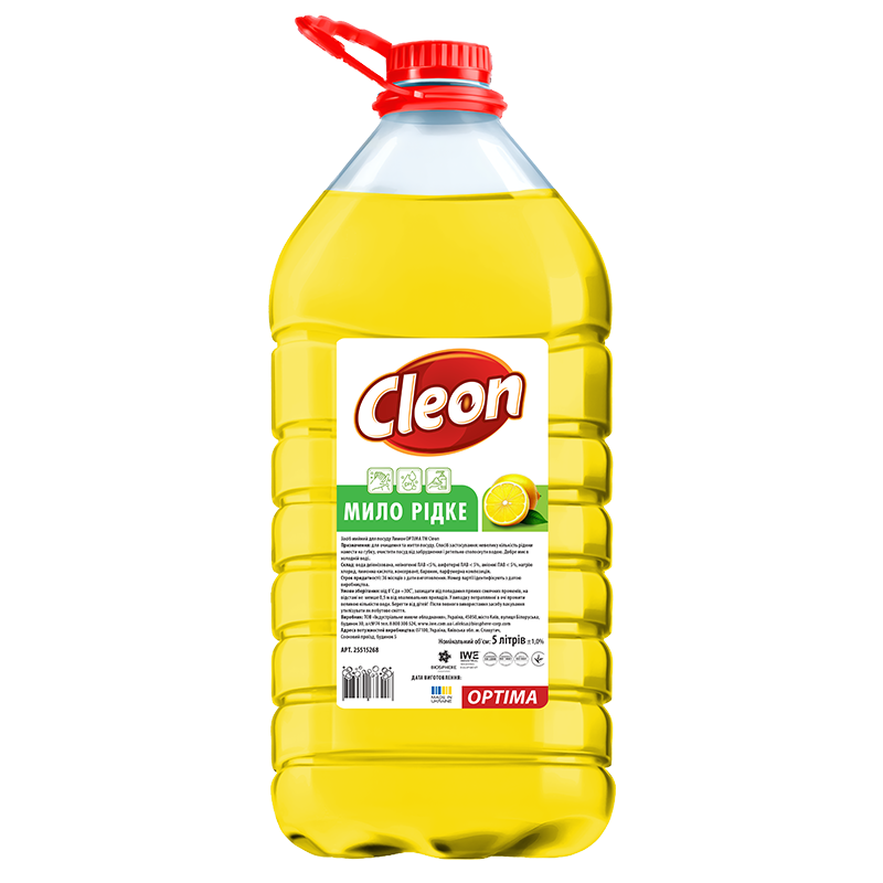 25515260 Cleon Мило рідке Optima Лимон, 5 л